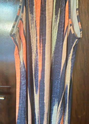 Çok Renkli Batik Desenli yazlık elbise - Görsel 3