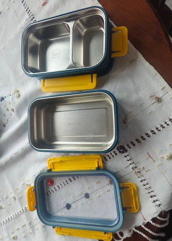 Mavi Sarı Kilitli Gıda Kabı - Görsel 4