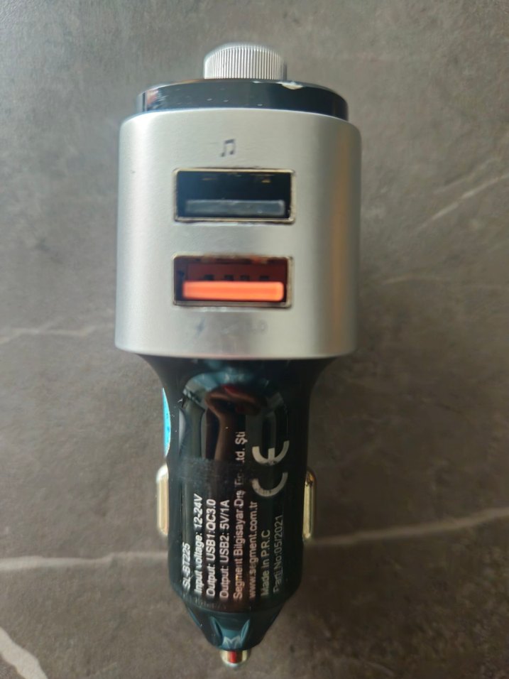 Gri Beyaz Bluetooth Araç Kiti - Görsel 2