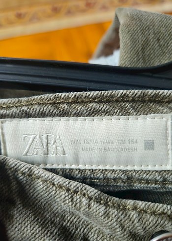 Kemer Detaylı Haki renk Geniş Kesim Erkek ÇOCUK Pantolon - Görsel 2