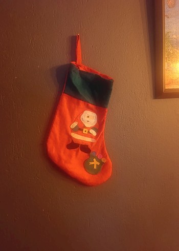 Kırmızı Nakışlı Noel çorabı - Görsel 5