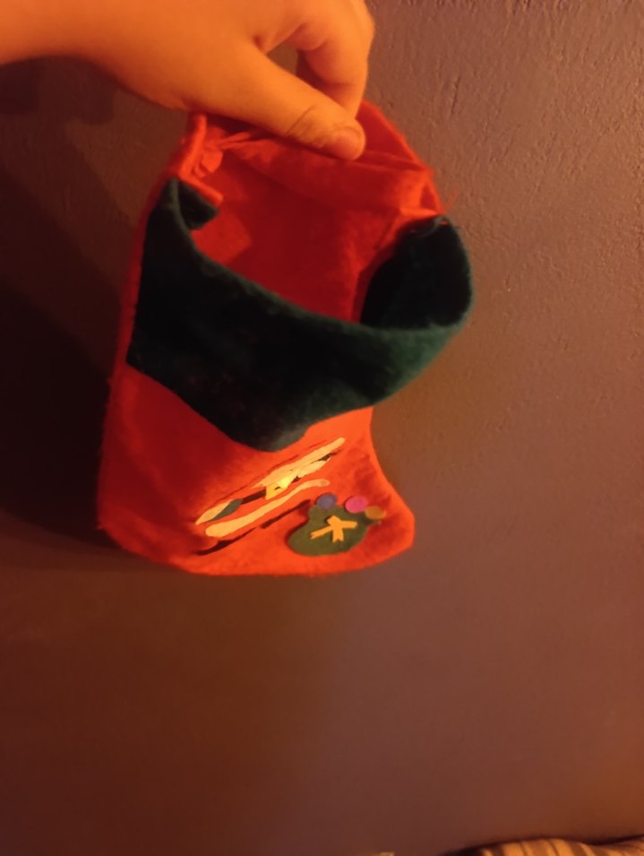 Kırmızı Nakışlı Noel çorabı - Görsel 4