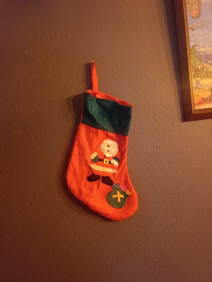 Kırmızı Nakışlı Noel çorabı - Görsel 2