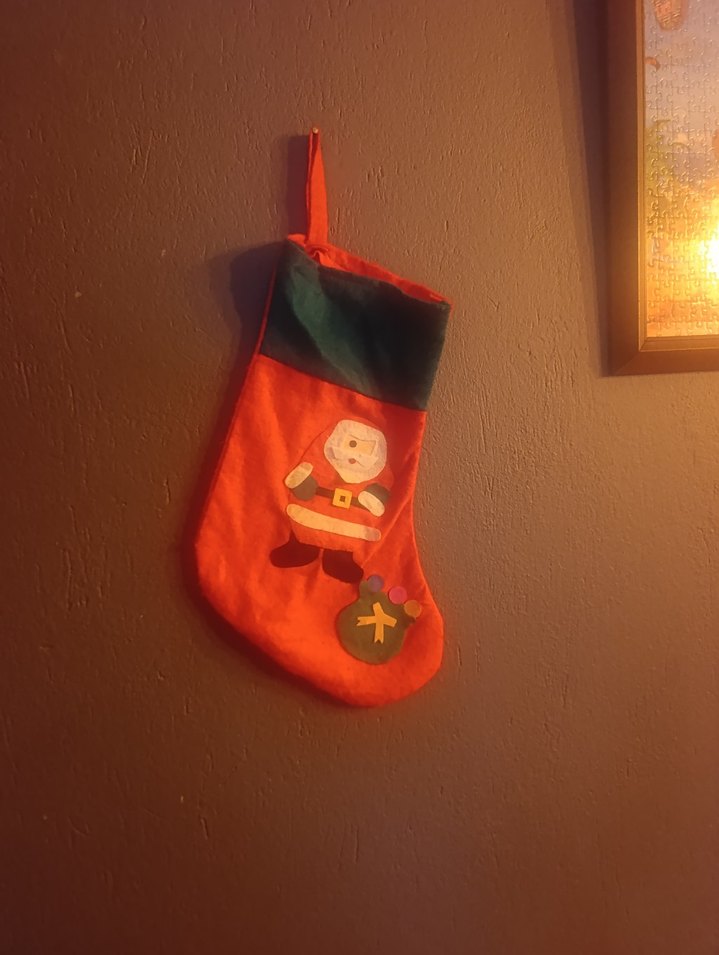 Kırmızı Nakışlı Noel çorabı - Görsel 5