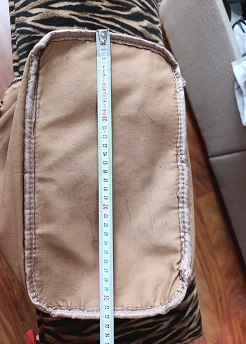 Püsküllü camel Süet Kadın Sırt Çantası - Görsel 6