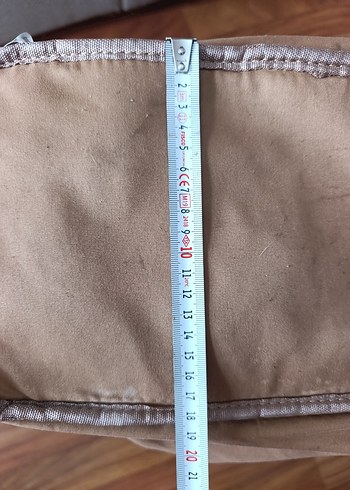 Püsküllü camel Süet Kadın Sırt Çantası - Görsel 7