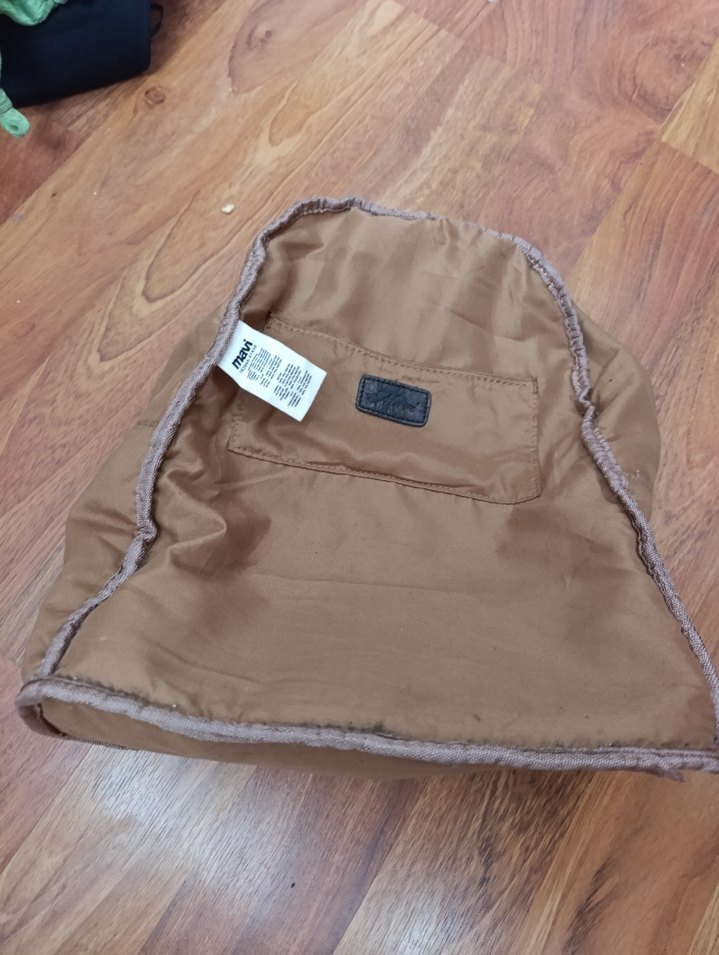 Püsküllü camel Süet Kadın Sırt Çantası - Görsel 5