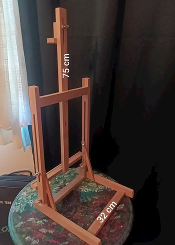 Beden sarı Renk Ahşap Masaüstü Şövale