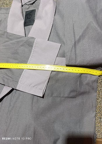 Gri Erkek uzun Kollu Uzun Boy Sabahlık - Görsel 4