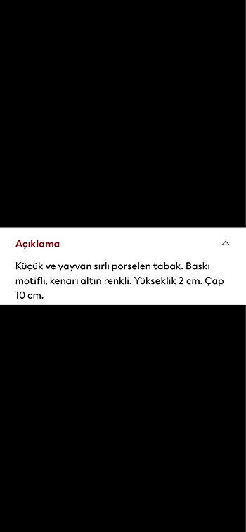  Beden Renk H&M 1 ad. sıfır etiketli mini tabak 10 cm.