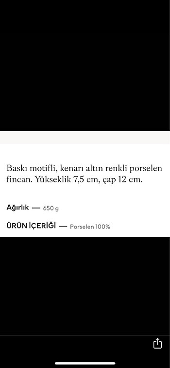Beden #H&M Home 1 etiketli sıfır büyük boy #fincan