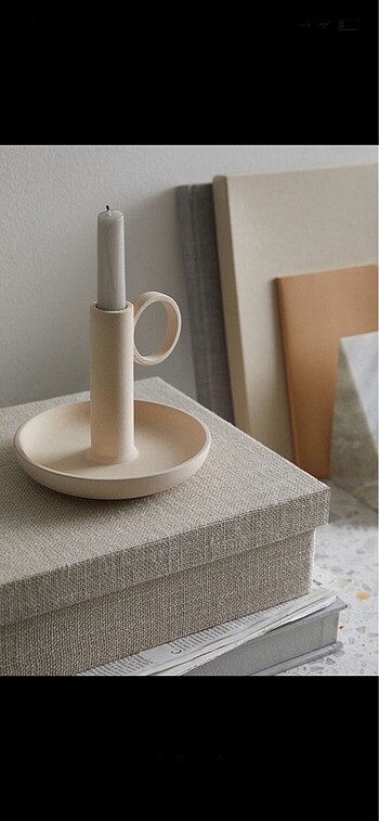 H&M Home 1 adet #H&M etiketli kutulu sıfır #şamdan #mumluk