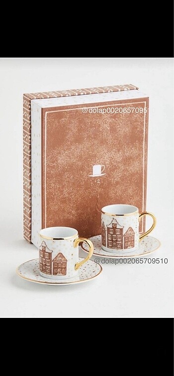 H&M Home H&M Home sıfır kutulu (2 fincan+2 tabak) espresso fincan seti