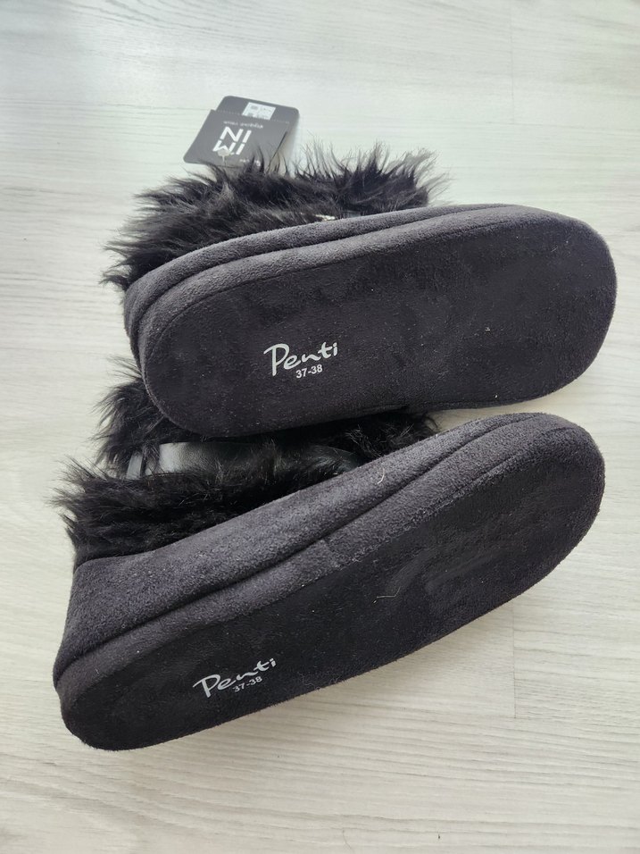 Penti Siyah Kürklü Sıcak Panduf 37-38 - Görsel 3