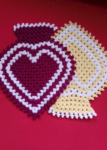 Şalgam rengi - Beyaz Kalp Desenli Banyo Lifi - Görsel 4