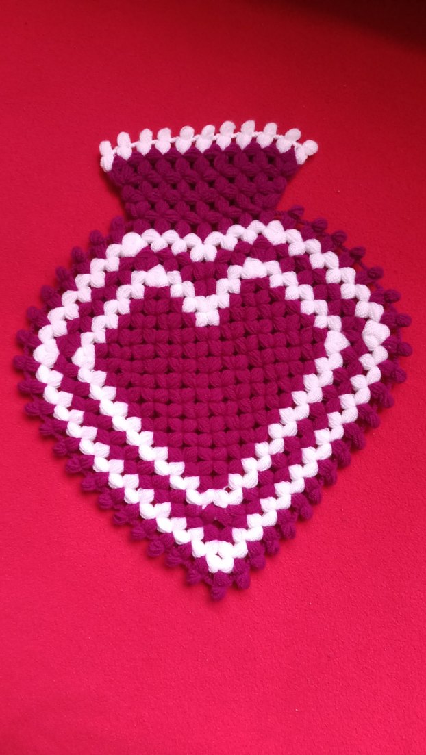 Şalgam rengi - Beyaz Kalp Desenli Banyo Lifi - Görsel 2