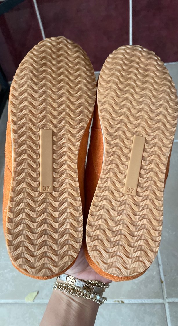 Turuncu Süet Kadın Spor Ayakkabı - Görsel 4