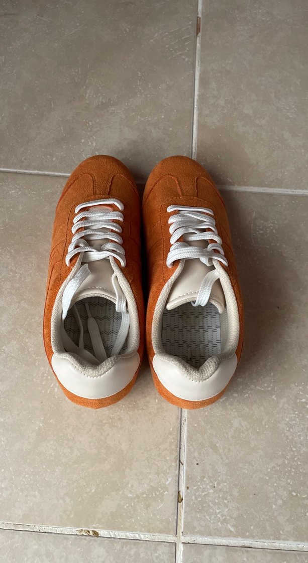 Turuncu Süet Kadın Spor Ayakkabı - Görsel 3