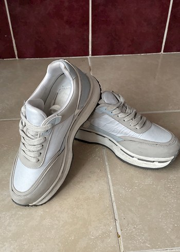 Gri Platform Topuklu Kadın Spor Ayakkabı - Görsel 2