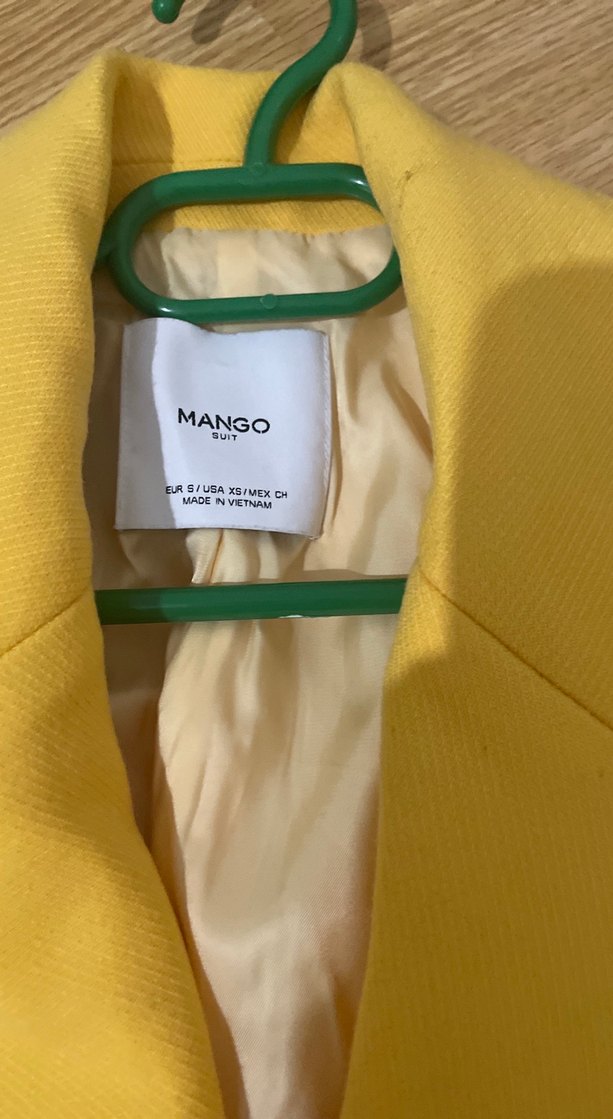 Sarı Midi Düğmeli Kadın Kaban - Görsel 2