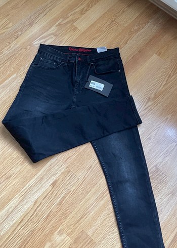 Erkek Siyah Regular Fit Denim Pantolon - Görsel 3