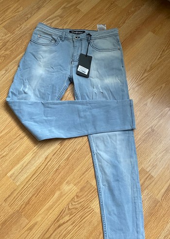 Gri Regular Fit Erkek Denim Pantolon - Görsel 3