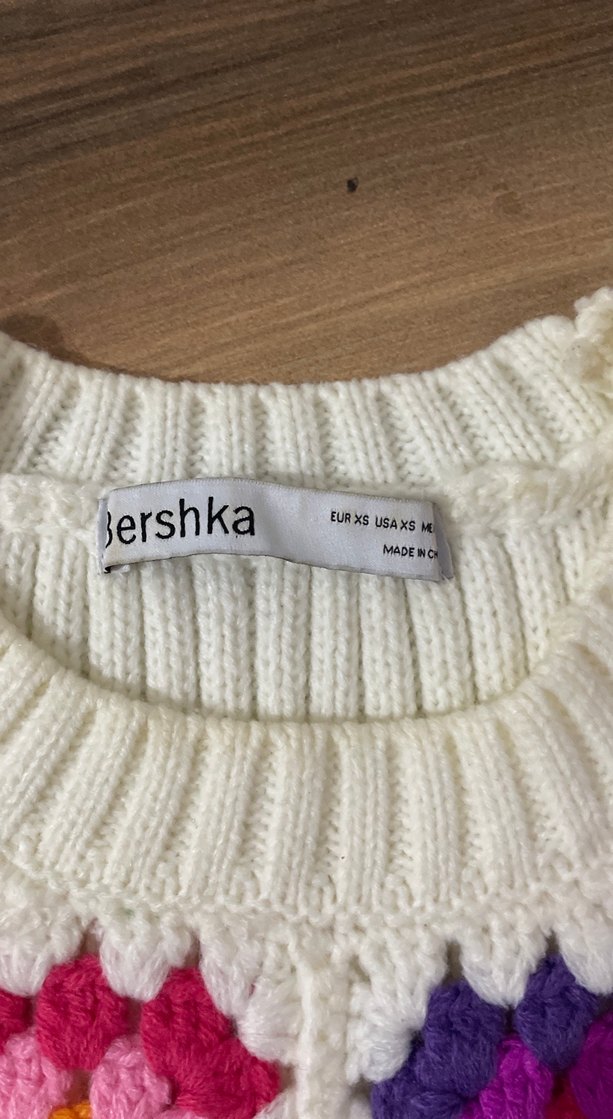 Renkli Örgü Kadın Süveter - Görsel 2