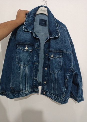 Mavi Düğmeli Kadın Denim Ceket