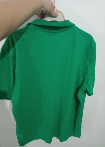 xl Beden yeşil Renk Yeşil Düğmeli Erkek Polo Tişört