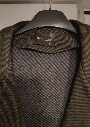 Haki Midi Kadın Yün Kaban - Görsel 4