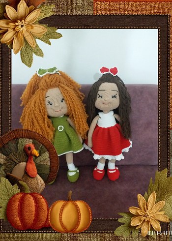 Yeşil Elbiseli Örgü Bebek - Görsel 3