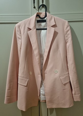 Zara Acik Pembe Klasik Blazer