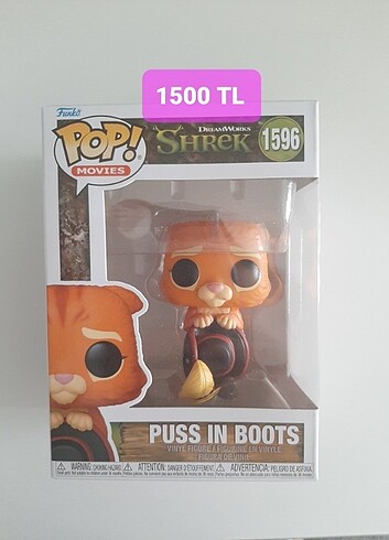 Shrek çizmeli kedi funko pop
