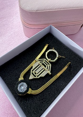 Çelik Serenay Kolye Seti Gold