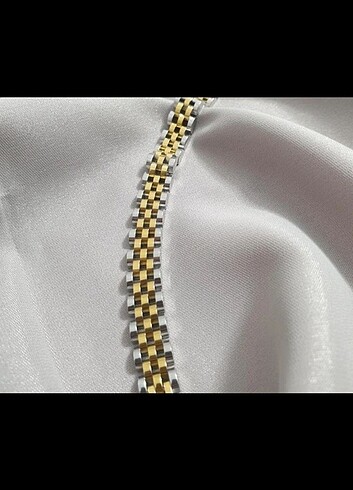 Rolex ÇELİK ROLEX MODEL KORDON BİLEKLİK (GOLD & SİLVER)