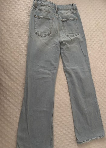 Yırtık detaylı Boru paça kot Pantolon - Görsel 3