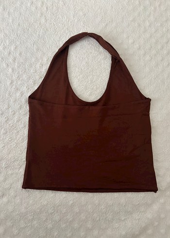Kahverengi crop top body - Görsel 2