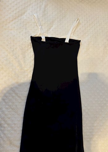 Siyah midi boy elbise - Görsel 2