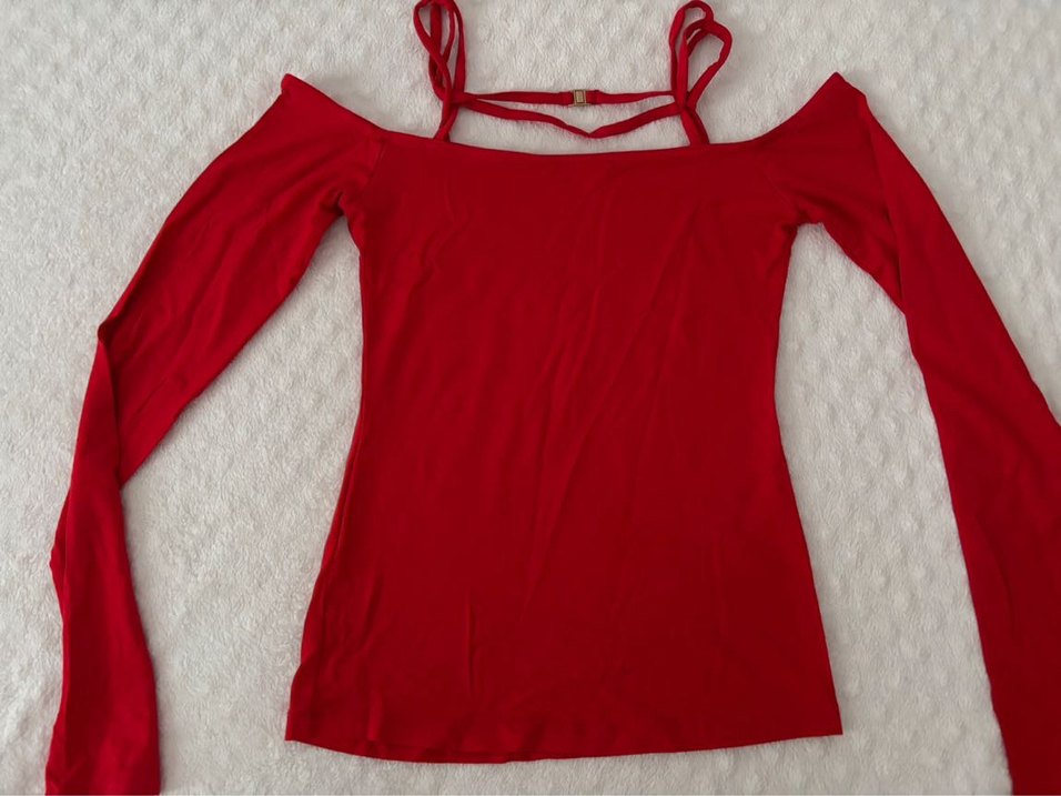 Kadın Kırmızı Bluz - Görsel 2