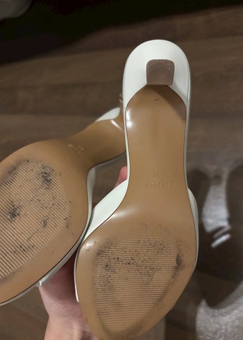 Beyaz topuklu terlik - Görsel 7