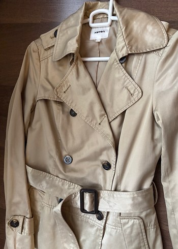 Koton Bej Kemerli Kadın Trençkot - Görsel 4