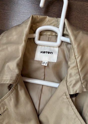 Koton Bej Kemerli Kadın Trençkot - Görsel 5