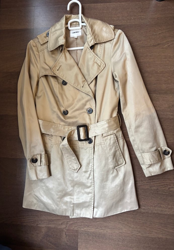 Koton Bej Kemerli Kadın Trençkot - Görsel 3