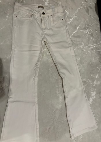 Fabrika Kadın Beyaz Kot pantolon - Görsel 2