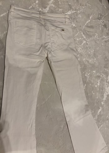 Fabrika Kadın Beyaz Kot pantolon - Görsel 3