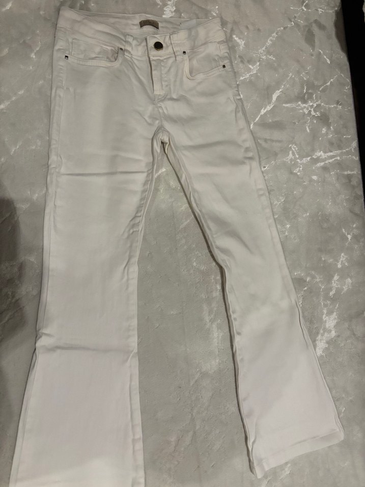 Fabrika Kadın Beyaz Kot pantolon - Görsel 2