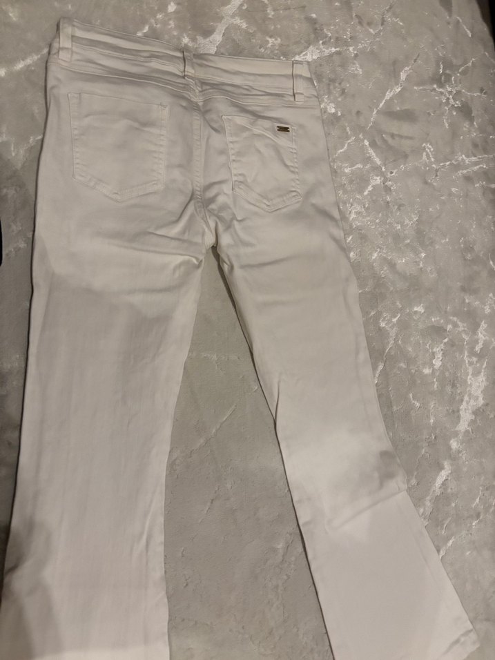 Fabrika Kadın Beyaz Kot pantolon - Görsel 3