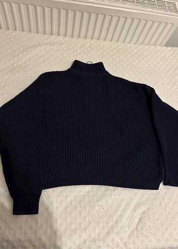 Fermuarlı Lacivert Triko Kazak - Görsel 3