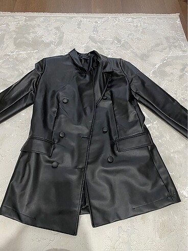 Trendyolmilla siyah blazer deri ceket