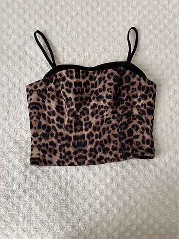 Leoparlı bluz